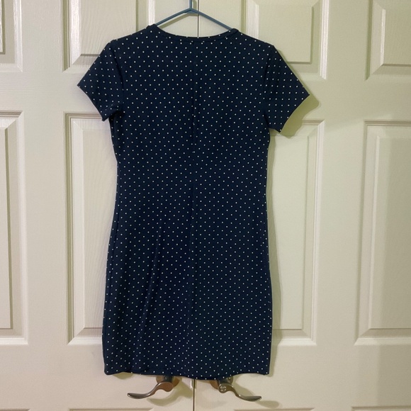 Old  Navy blue polka dots mini  dress ， size M - Picture 2 of 4